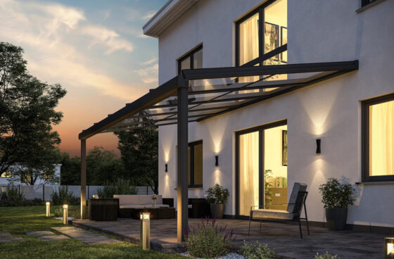 Kaunis terrassi klaaskatus